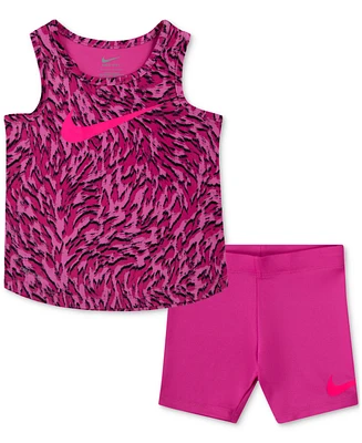 Nike Toddler Girls Veneer Tank Top and Shorts Set