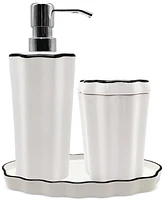 Lavender and Sage Scallop 3-Pc. Bathroom Accessory Set