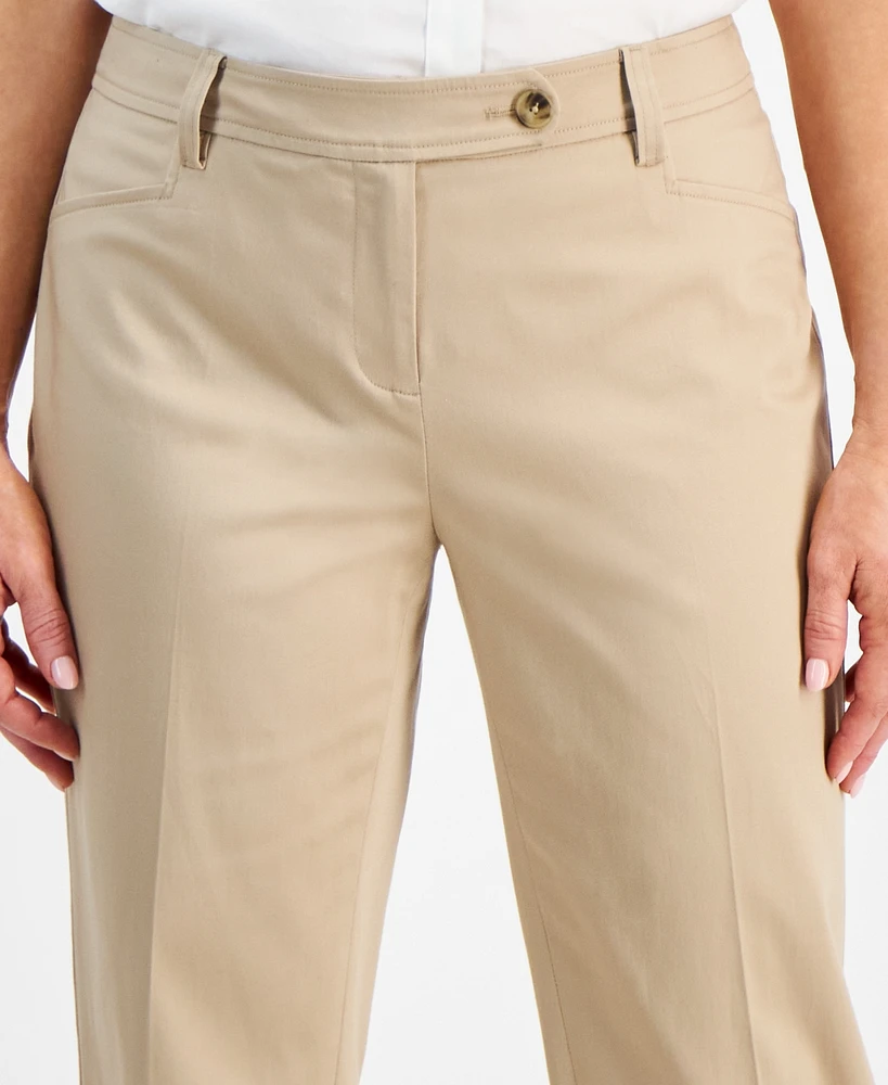 Jones New York Petite Mid Rise Slim Ankle Pants