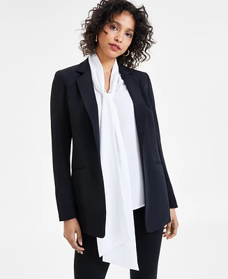 Bar Iii Women's Notched-Collar Open-Front Blazer, Created for Macy's
