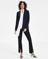 Bar Iii Women's Notched-Collar Open-Front Blazer, Created for Macy's