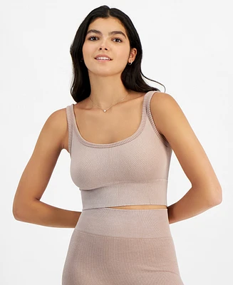 Hippie Rose Juniors' Seamless Ribbed Cropped Tank