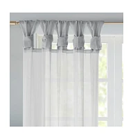 Ceres Twist Tab Voile Sheer Window Curtain Pair, 50"W x 84"L, 2 Pack