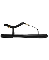 Coach Women's Jessica Sculpted "C" Ankle-Strap Thong Flat Sandals
