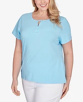 Hearts Of Palm Plus Size Feeling The Lime Short Sleeve Top