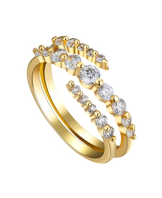 Unwritten Cubic Zirconia Spiral Ring