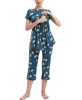 kimi + kai Zadie Maternity Nursing 2-Piece Pajama Set