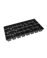 Sunpack 22 x 10.5in Heavy Duty 32 Cell Carrying Tray, Black