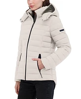 Nautica Women's Faux-Fur-Trim Hooded Packable Puffer Coat
