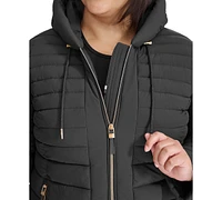 Tommy Hilfiger Plus Hooded Packable Puffer Coat, Created for Macy's