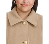 Tommy Hilfiger Plus Size Collared Button-Front Coat, Created for Macy's