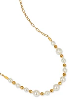 Ajoa by Nadri 18k Gold-Plated Imitation Pearl Statement Necklace, 16" + 2" extender