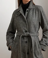 Lauren Ralph Women's Single-Breasted Wool-Blend Belted Maxi Coat