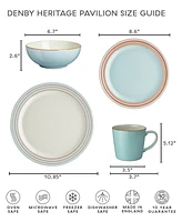 Denby Heritage Pavilion 16 Pc Dinnerware Set, Service for 4