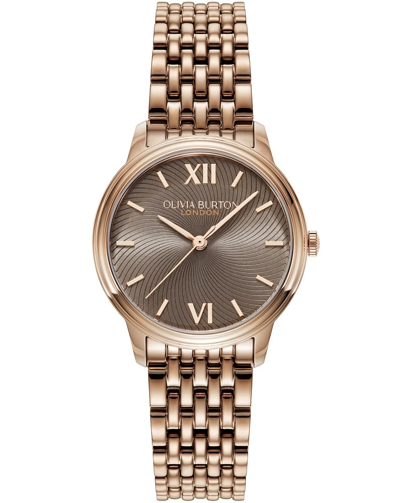 Olivia Burton Women's Classic Swirl Rose Gold-Tone Stainless Steel Watch 32mm