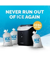 Newair 26 lbs. Nugget Countertop Ice Maker Black