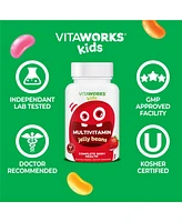 VitaWorks Kids Multivitamin & Minerals Jelly Beans - Complete Body Health - Tasty Natural Fruit Flavor