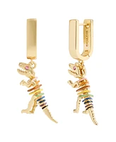 Coach Faux Stone Signature Rainbow Rexy Charm Huggies