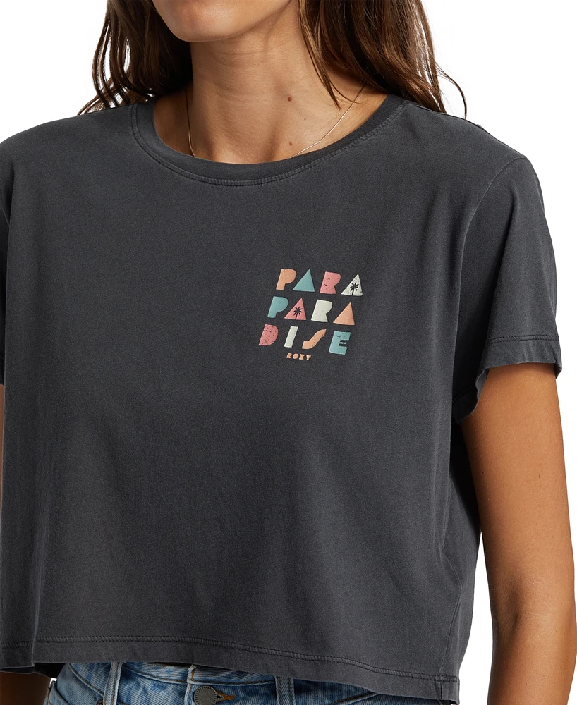 Roxy Juniors' Para Paradise Graphic Cropped Tee