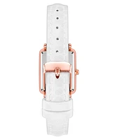 Anne Klein Women's Quartz White Leather Band Watch, 24mm
