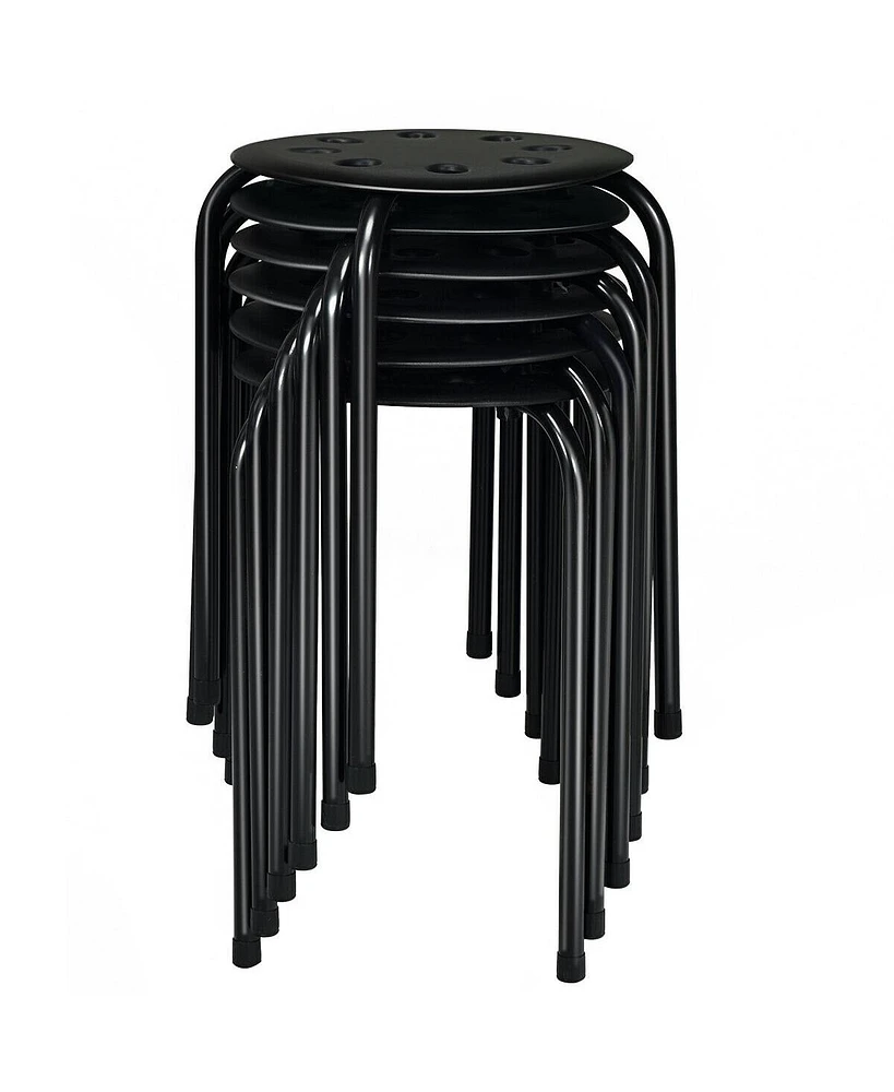 Slickblue Set of 6 Portable Plastic Stack Stools