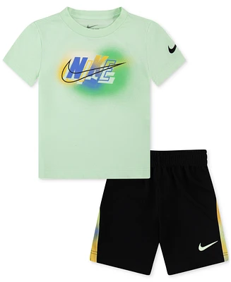 Nike Toddler Boys Hazy Rays Graphic T-Shirt & Mesh Shorts, 2 Piece Set