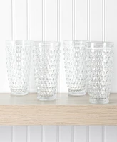 Martha Stewart Chauncey Hobnail Handmade Glass Tumbler