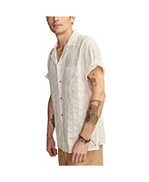 Lucky Brand Men's Solid Seersucker Short Sleeve Shirt