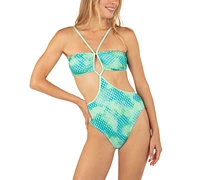 Hurley Juniors' Color Wash Cutout One-Piece Swimsuit