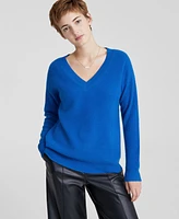 Charter Club Women's 100% Cashmere Ribbed V-Neck Sweater, Created for Macy's