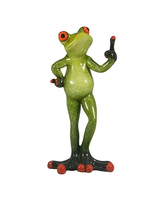 Fc Design 6.25"H Frog Naughty Gesture Figurine Decoration Home Decor Perfect Gift for House Warming, Holidays and Birthdays
