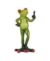 Fc Design 6.25"H Frog Naughty Gesture Figurine Decoration Home Decor Perfect Gift for House Warming, Holidays and Birthdays