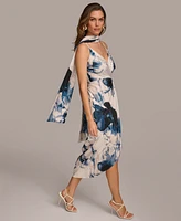 Donna Karan Women's Printed Scarf Sheath Dress