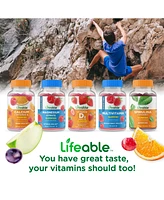 Lifeable Calcium, Magnesium, Zinc and Vitamin D Gummies - Bones, Heart, Muscles, And Nerves - Great Tasting Dietary Supplement Vitamins - 90 Gummies