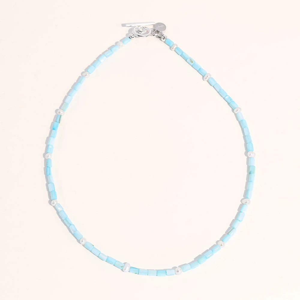 Joey Baby Limited Lusia Necklace - Baby Blue - Silver