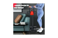 Slickblue Foldable Adjustable Core Abdominal Trainer with 3 Adjustable Resistance and Lcd Display