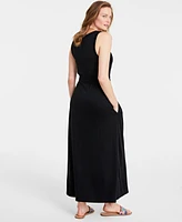 On 34th Women's Scoop-Neck Waist-Tie Maxi Dress