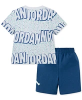 Jordan Toddler Boys Printed T-Shirt & French Terry Shorts, 2 Piece Set