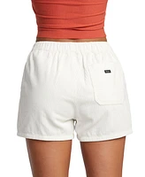 Rvca Juniors' Daylight Cotton High-Rise Zip-Fly Shorts