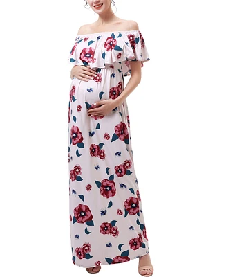 kimi + kai Maternity Floral Print Nursing Maxi Dress