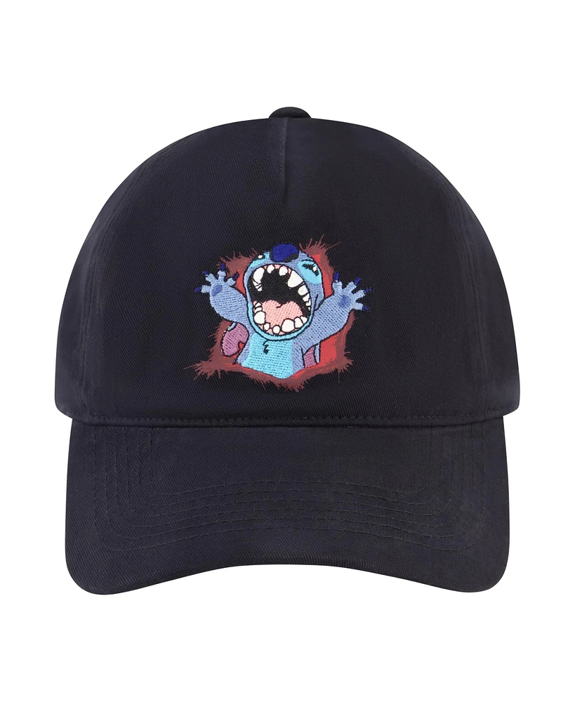 Disney Men's Stitch Print with Embroidery Dad Cap