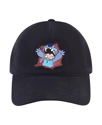Disney Men's Stitch Print with Embroidery Dad Cap