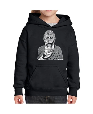 La Pop Art Girls Word Hooded Sweatshirt - Buddha