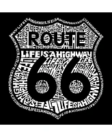 La Pop Art Girls Word Hooded Sweatshirt - Route 66 Life is a Highway