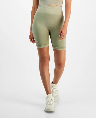 Hippie Rose Juniors' Seamless High-Waisted Biker Shorts