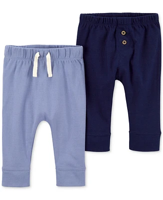 Carter's Baby Boys and Girls Pull On Cotton Pants, Pack of 2