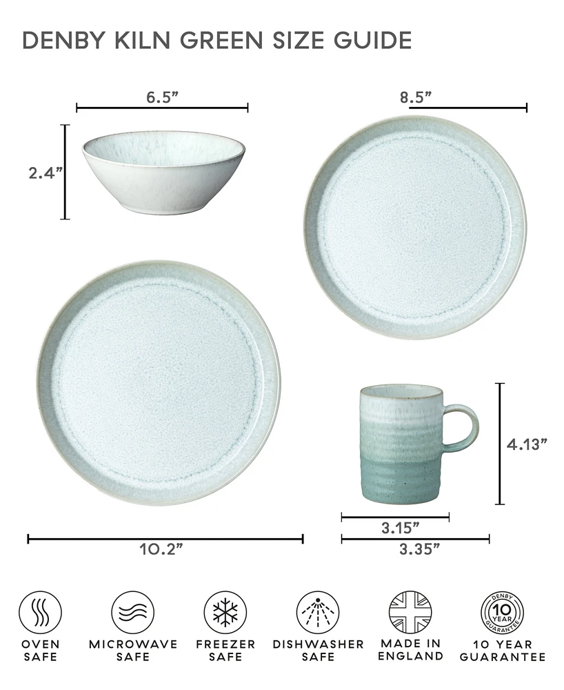 Denby Kiln Collection Stoneware 12-Pc. Dinnerware Set