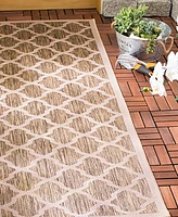 Safavieh Courtyard CY6903 Brown and Bone 2'3" x 6'7" Runner Outdoor Area Rug