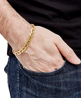 Italian Gold Men's Polished Mariner Link Chain Bracelet in 14k Gold