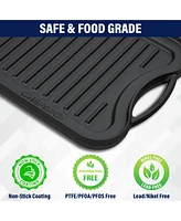 Chefsspot Preseasoned Cast Iron Reversible Griddle Plate Pan - 20"